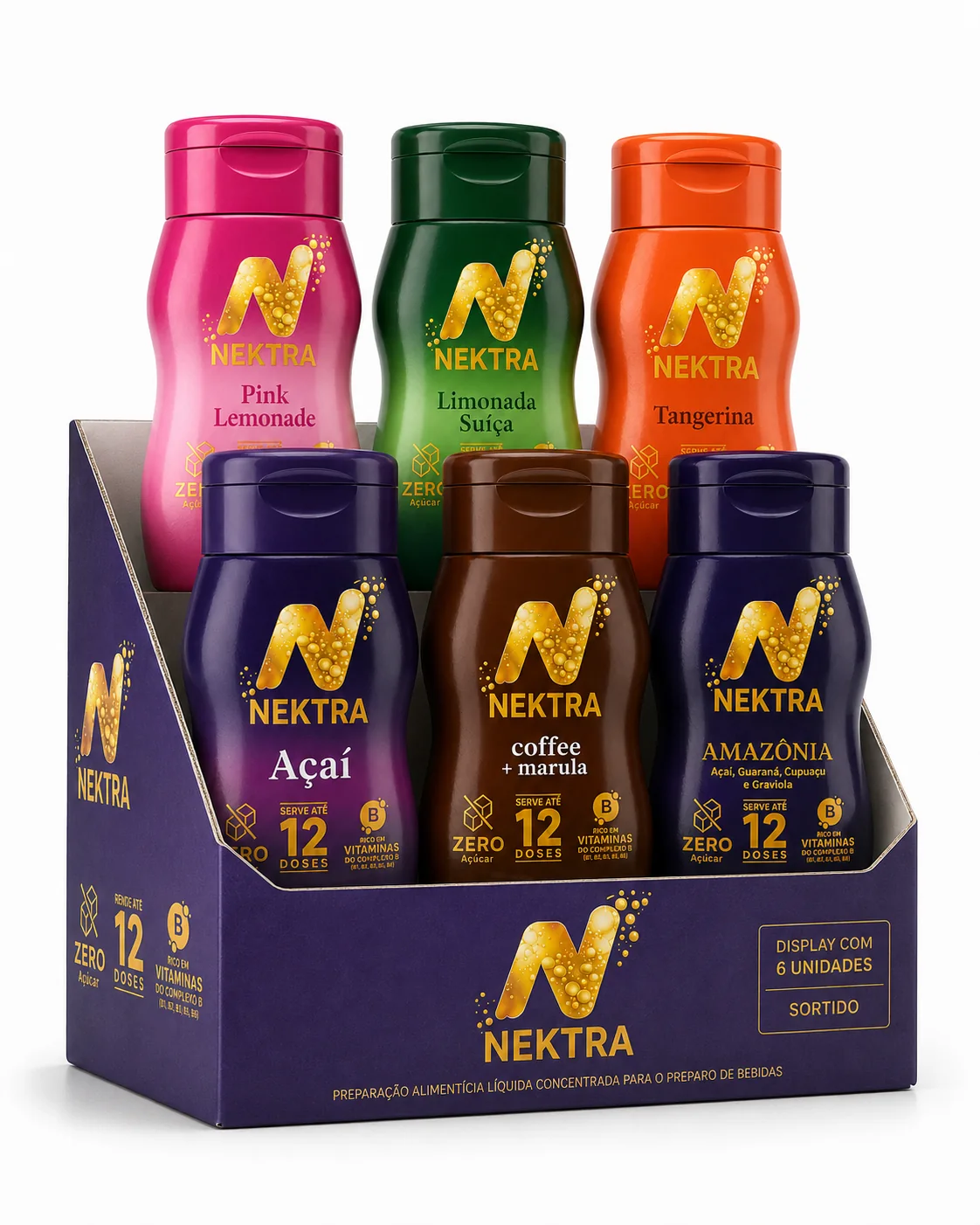 Kit mix Nektra sortido com 6 unidades